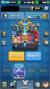 arena lendaria, cartas bem upadas, baú super magico. - Clash Royale