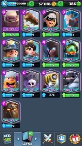arena lendaria, cartas bem upadas, baú super magico. - Clash Royale