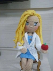 Amigurumi Profissões - Nutricionista - Artesanato e Personalizados