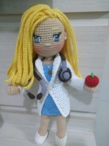 Amigurumi Profissões - Nutricionista - Artesanato e Personalizados