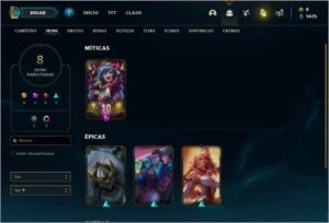 Conta Platina 2 com 51 Champs e 8 Skins - League of Legends LOL