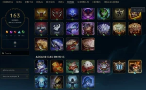 Conta League of Legends Full Acesso - 155 Champs e 89 Skins LOL