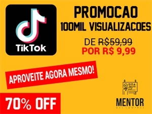 [PROMOÇÃO INCRIVEL] 100K VISUALIZAÇÕES TIKTOK 9,99 - Redes Sociais