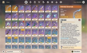 AR 52 Ganyu, Shogun, Childe, Estrela Invernal - Genshin Impact