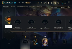 Unranked com 50 Champs e 29 Skins - League of Legends LOL