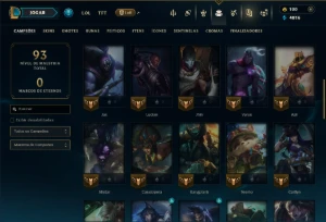 Unranked com 50 Champs e 29 Skins - League of Legends LOL