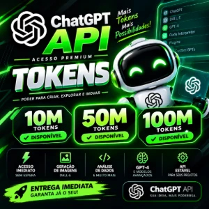 ChatGPT Codex API — 50 Milhões de Créditos (Acesso de 1 Dia) - Assinaturas e Premium
