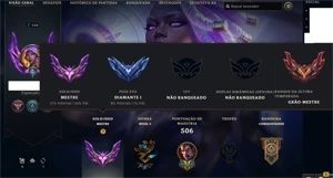 CONTA LOL TODOS CAMPEÕES / MESTRE 150PDL / 628 SKINS - League of Legends