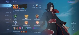 Conta moba 10anos de uso lvl104 rara 308 skin - Mobile Legends