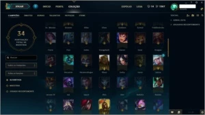 CONTA GOLD 4 + 56 CHAMPIONS + 29 SKINS - League of Legends LOL