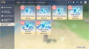 conta ar 50 ayaka, ganyu+harpa,eula+tumulo,qiqi, keq e diluc - Genshin Impact