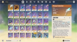 conta ar 50 ayaka, ganyu+harpa,eula+tumulo,qiqi, keq e diluc - Genshin Impact