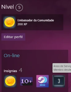 Conta steam +130 jogos +3 anos de serviço