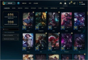 LVL 322 todos os champs 413 skins/Valorant todos os agente - League of Legends LOL