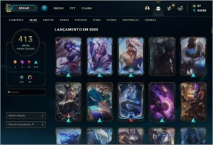 LVL 322 todos os champs 413 skins/Valorant todos os agente - League of Legends LOL