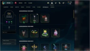 CONTA LOL 310 SKINS + DE 3500R$ GASTOS (TODOS CAMPEÕES) - League of Legends