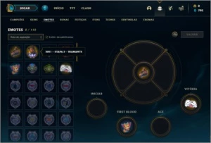Conta diamante 4 com 30 champs e 3 skins + 20 espolios - League of Legends LOL