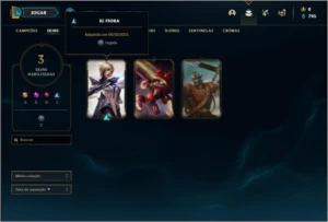Conta diamante 4 com 30 champs e 3 skins + 20 espolios - League of Legends LOL