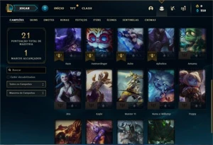 Conta prata 2 com 25 Champs e 4 Skins +1 Mitica - League of Legends LOL