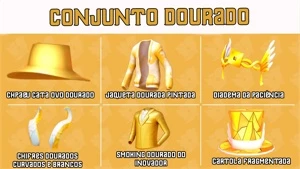 ROBLOX CONJUNTO DOURADO SKIN - Others