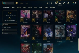 Bronze 2 com 38 Champs e 9 Skins - League of Legends LOL