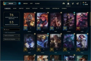 Conta diamante 3 com 37 champs e 15 skins ( MAIN MID ) - League of Legends LOL