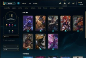 Conta diamante 3 com 37 champs e 15 skins ( MAIN MID ) - League of Legends LOL