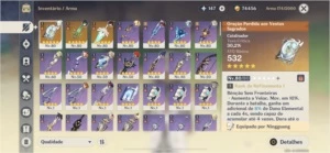 GENSHIN AR 51 + 5 PERSONAGENS 5* + 3 ARMAS 5* - Genshin Impact