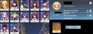 Conta reroll com Shogun + Luz do Cortador de Grama - Genshin Impact