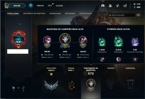 Conta prata 2 com 145 Champs e 91 Skins - League of Legends LOL