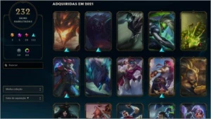 Conta Lol gold 3 , 232 skins, 26 pet de tft - League of Legends