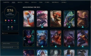 CONTA LOL SEASON 2 TODOS CHAMPIONS 276 SKINS PLAT 4 - League of Legends
