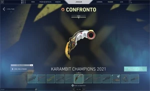 CONTA VALORANT 13 VANDAL, 11 FACAS, 8 PHANTOS, C. CHAMPIONS+