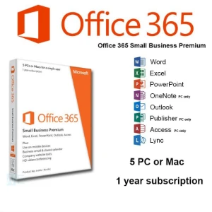 Office 365  Original Permanente  5 Pcs + Nota Fiscal - Softwares e Licenças
