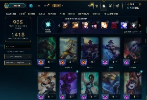 Unranked com TODOS os champs e 282 Skins ( SUP / MID / ADC ) - League of Legends LOL