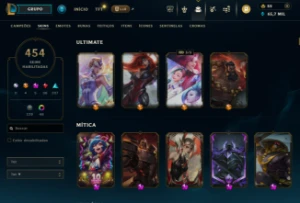 Conta LoL 454 Skins +R$ 4.000,00 Investidos!! - League of Legends