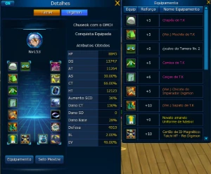 Conta 6U mid /end game - Digimon Masters Online DMO