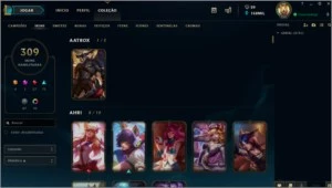 Conta Diamante - Todos os Campeões e 309 skins. - League of Legends LOL