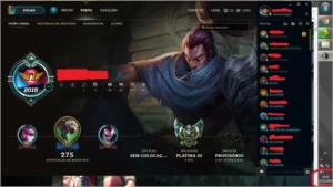 Conta LOL Platina 3 flex unranked 1/1 - League of Legends