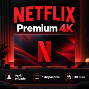 Netflix Premium 4K | Perfil privado | 1 tela | 30 dias - Assinaturas e Premium
