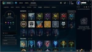 Conta League of Legends - Ouro 1 - 78 Campeoes e 33 Skins LOL