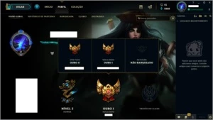 Conta League of Legends - Ouro 1 - 78 Campeoes e 33 Skins LOL