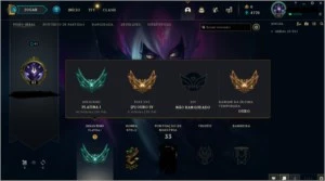 VENDO CONTA PLATINA 1 MMR ALTO COM 60% DE W/R - League of Legends LOL