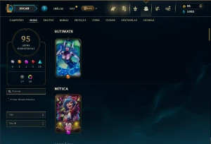 Prata 3 com 120 Champs e 95 Skins ( MAIN TOP ) - League of Legends LOL