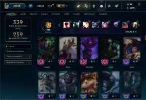 Prata 3 com 120 Champs e 95 Skins ( MAIN TOP ) - League of Legends LOL