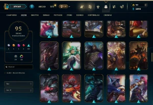 Prata 3 com 120 Champs e 95 Skins ( MAIN TOP ) - League of Legends LOL