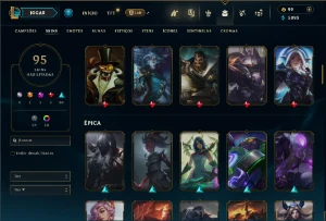 Prata 3 com 120 Champs e 95 Skins ( MAIN TOP ) - League of Legends LOL