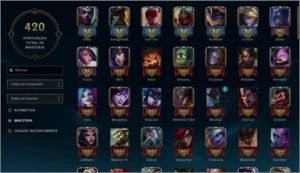 Conta League Of Legends 107 campeoes 60+skin platina4 LOL
