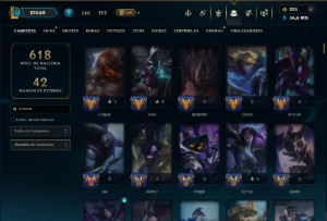 Unranked com TODOS os Champs e 166 Skins ( JG / ADC / ADC ) - League of Legends LOL