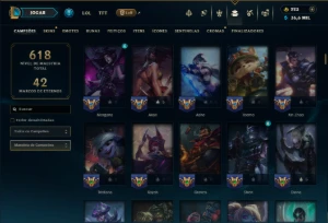 Unranked com TODOS os Champs e 166 Skins ( JG / ADC / ADC ) - League of Legends LOL